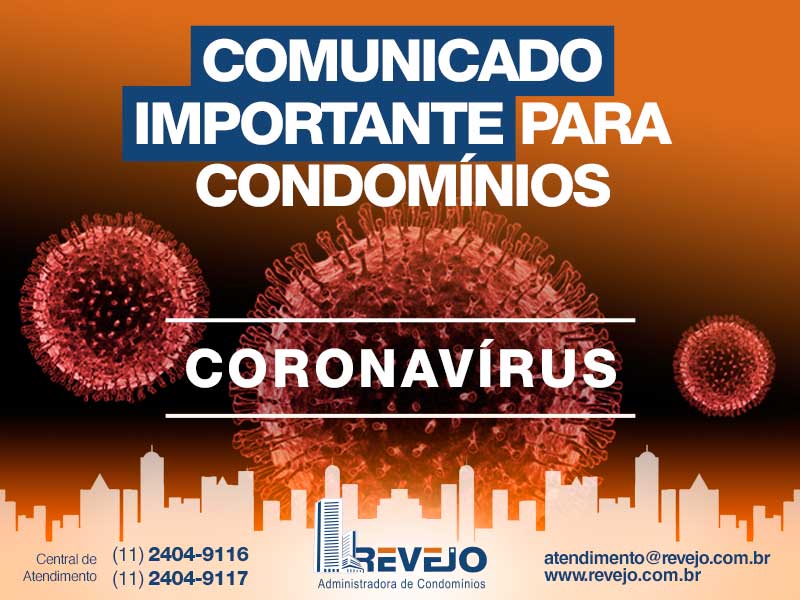 Comunicado Importante para Condomínios - Coronavírus