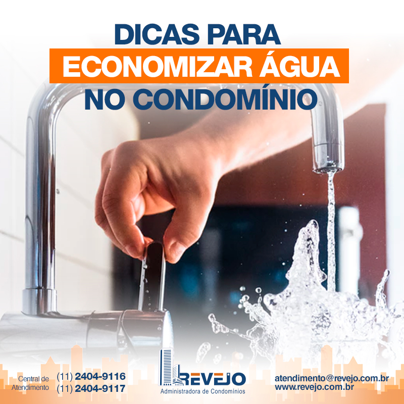 Dicas para economizar água no condomínio